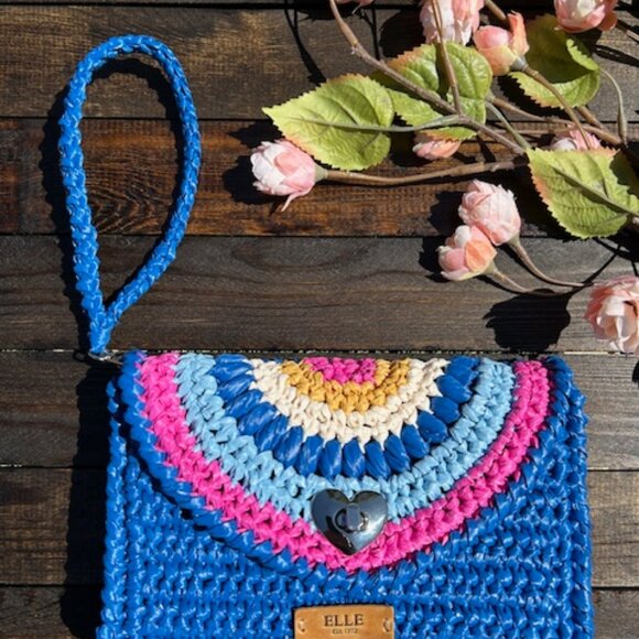 ELLE Raffia Crochet Clutch - Picture 5 of 15